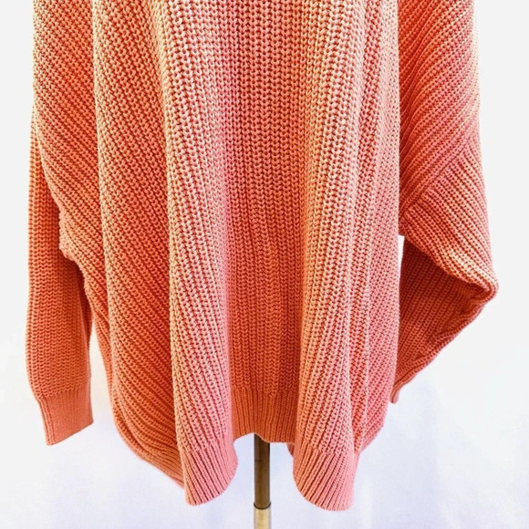 NWT SONOMA Women Long Sleeve Pullover Round Neck Orange Knit Sweater Plus Sz 4X - Picture 3 of 14